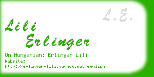 lili erlinger business card